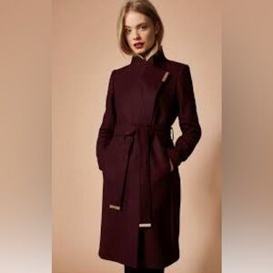 Ted Baker Deep Burgundy Trench Coat